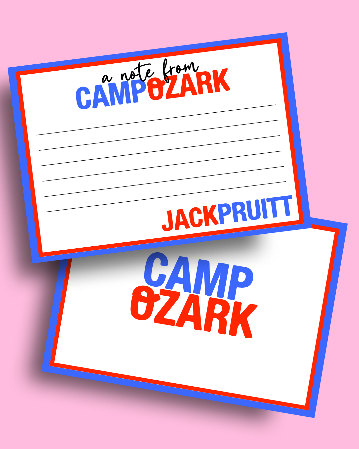 a note from CAMP OZARK