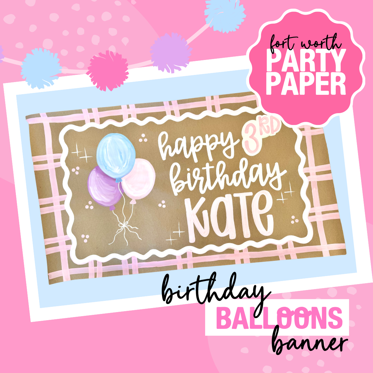 Birthday Balloon Banner