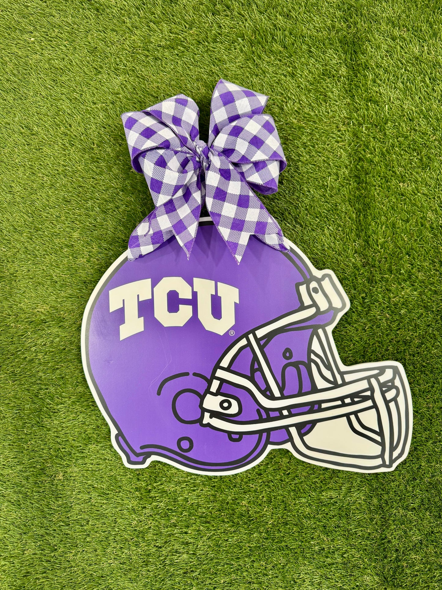 TCU Helmet Door Hanger