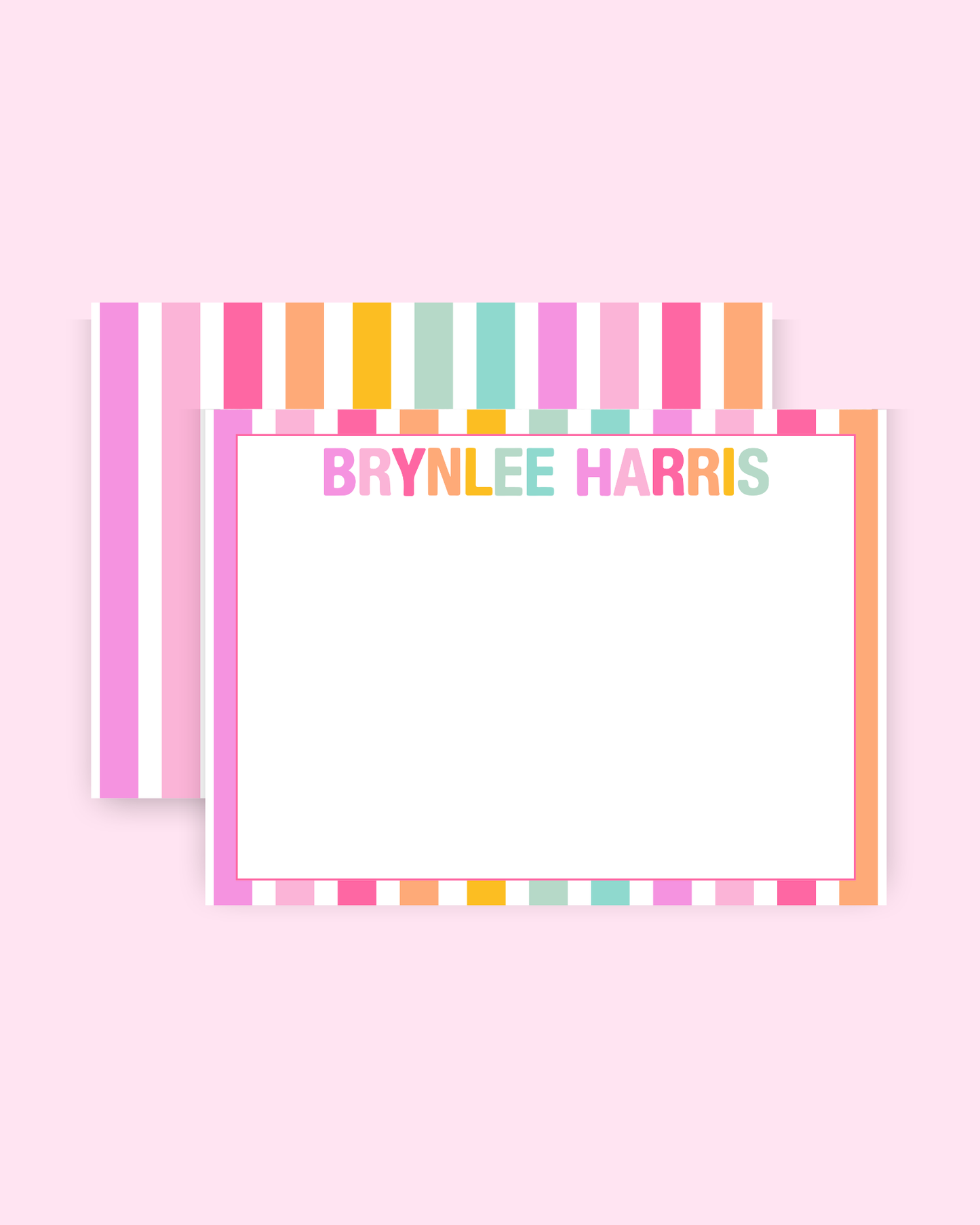 Colorful Party Striped Stationery