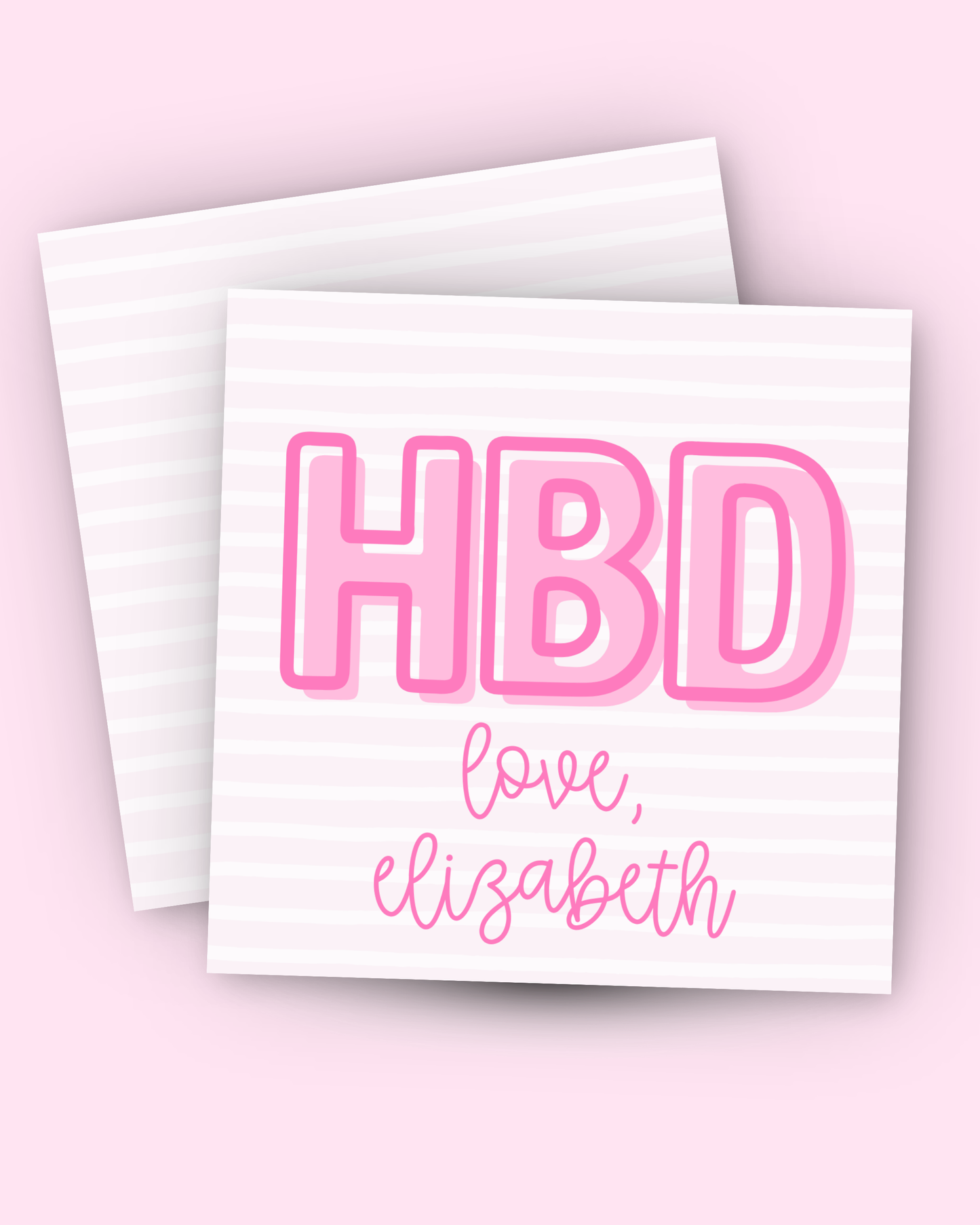 Pink HBD Gift Tag