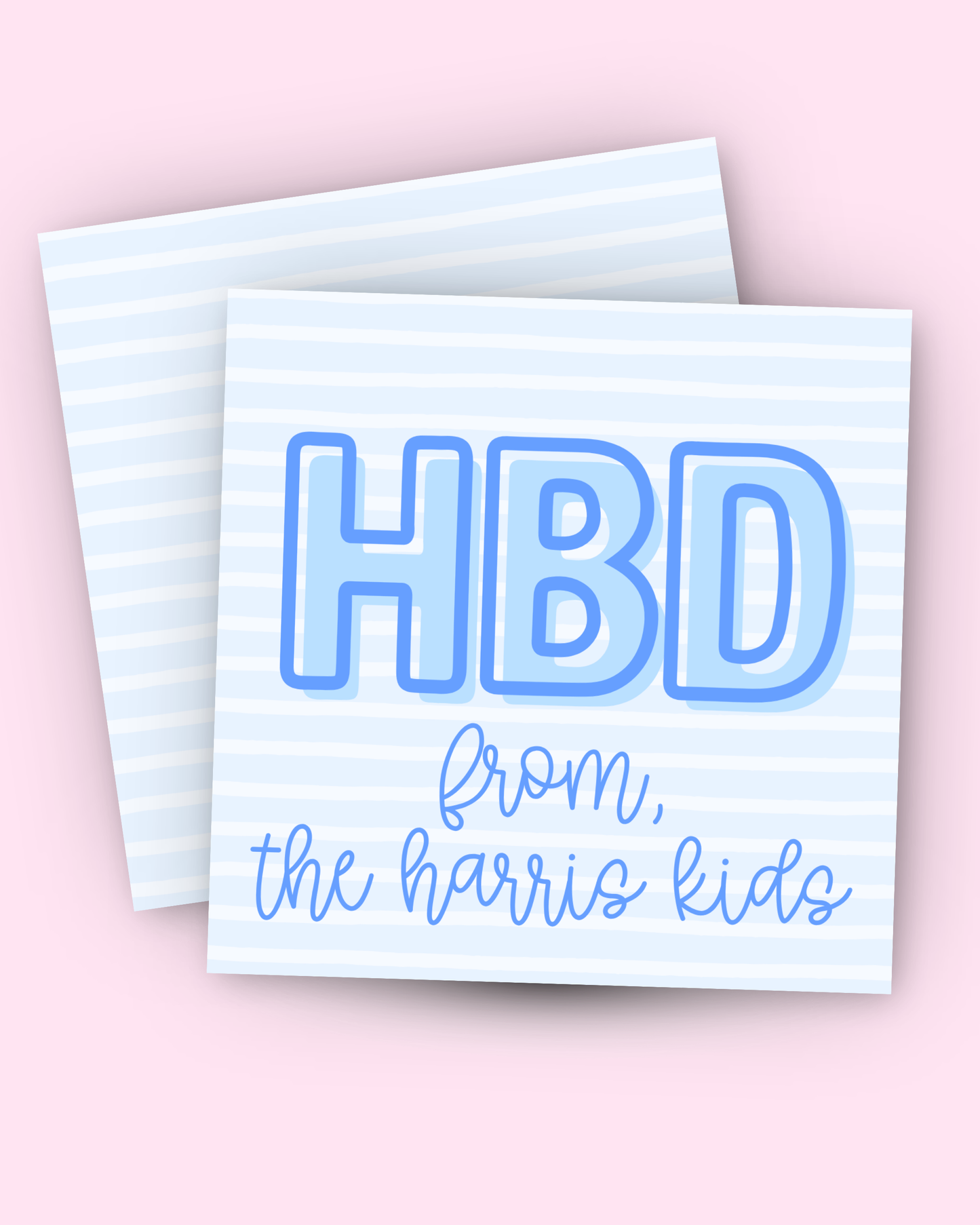 Blue HBD Gift Tag