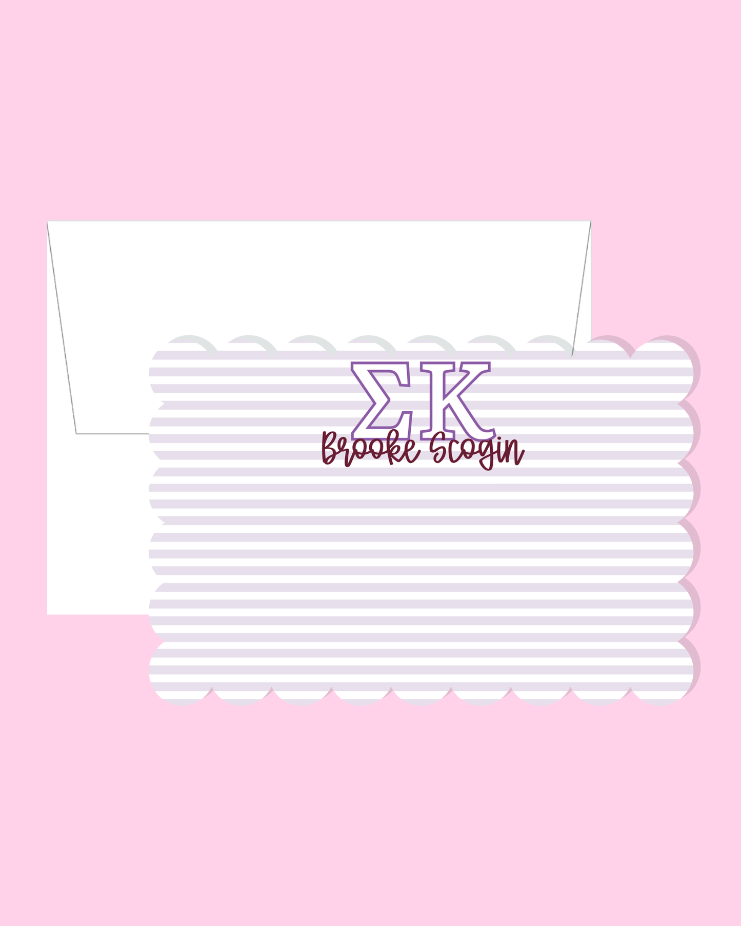 Sigma Kappa Scalloped Stationery Set