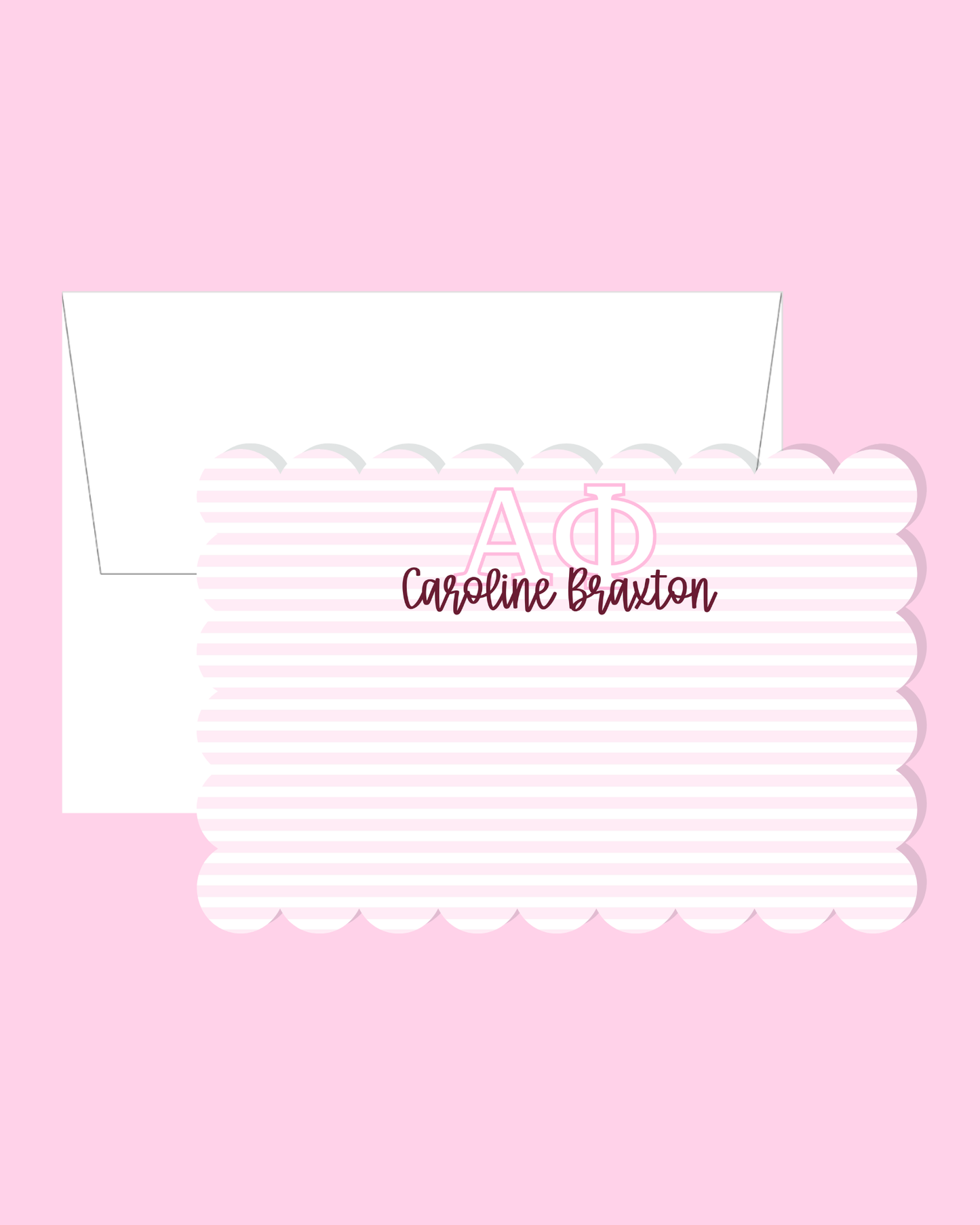 Alpha Phi Scalloped Stationery Set