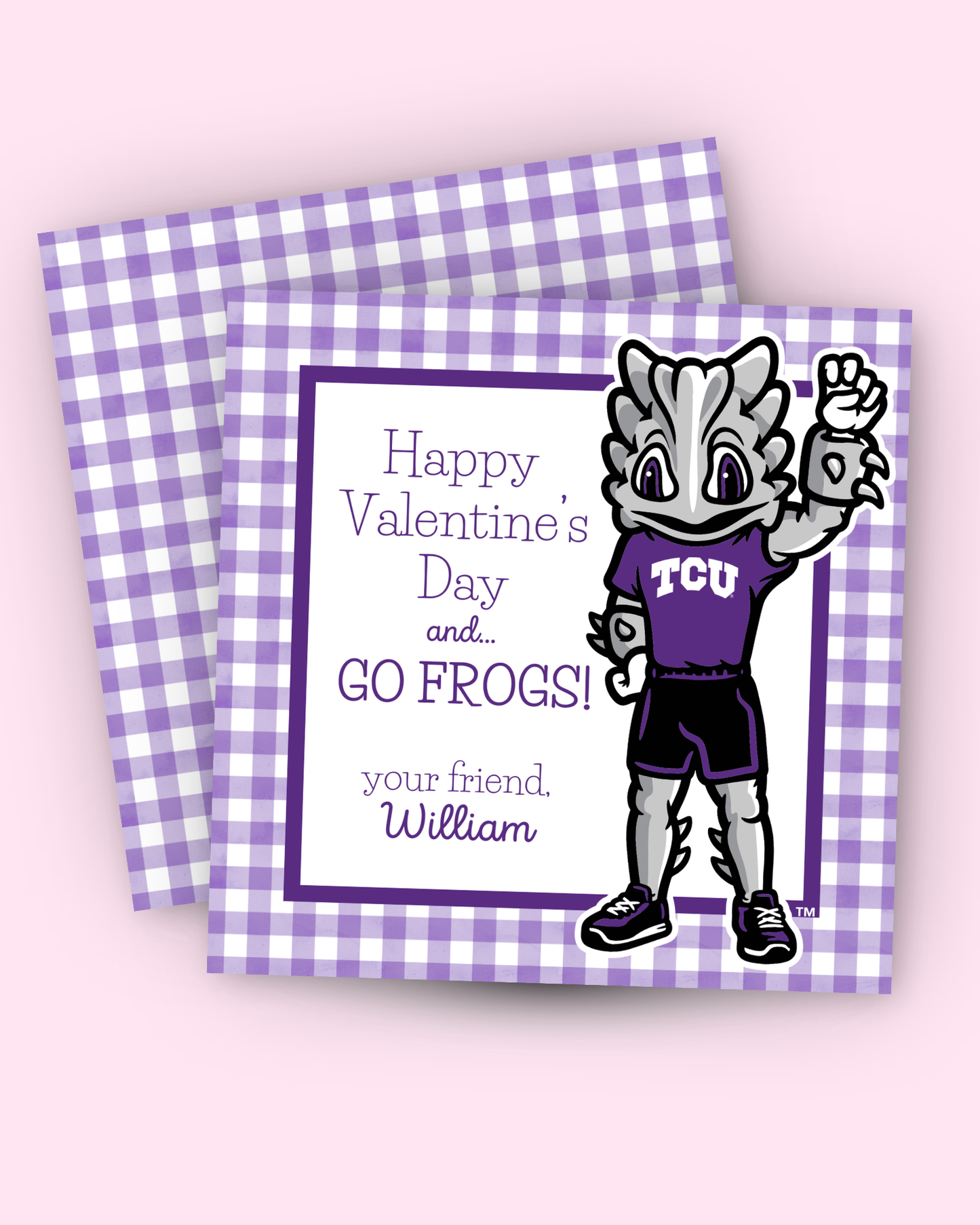 Go Frogs Valentine's Day Gift Tag