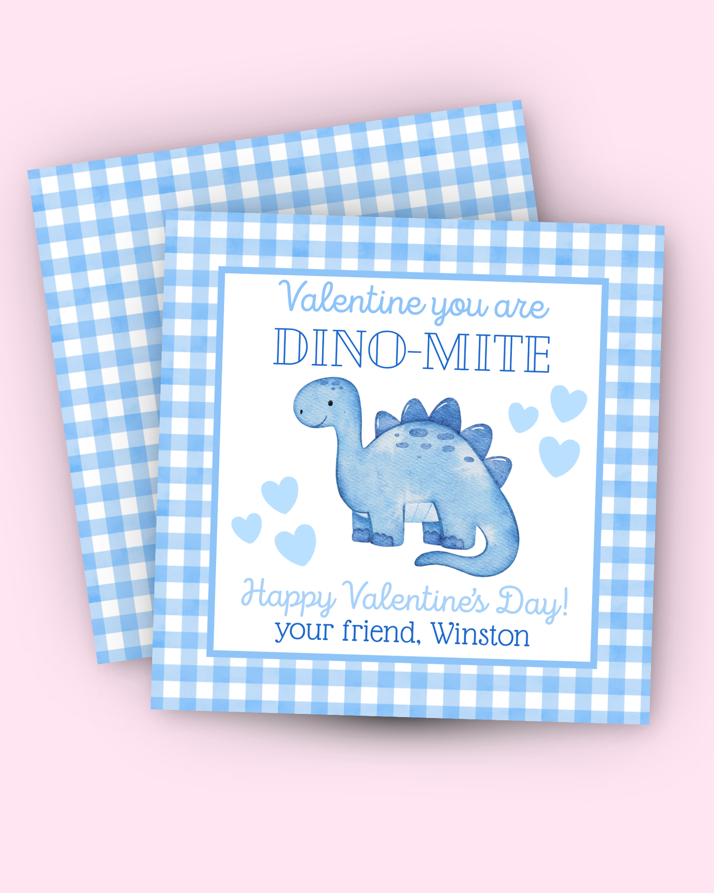 Dino-Mite Valentine's Day Gift Tag