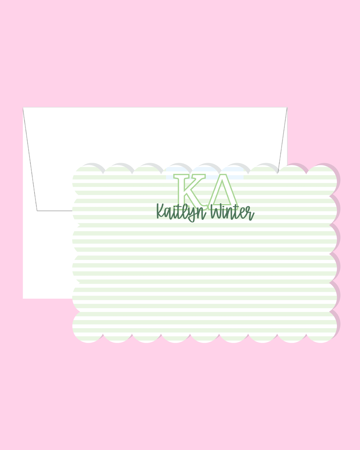 Kappa Delta Scalloped Stationery Set