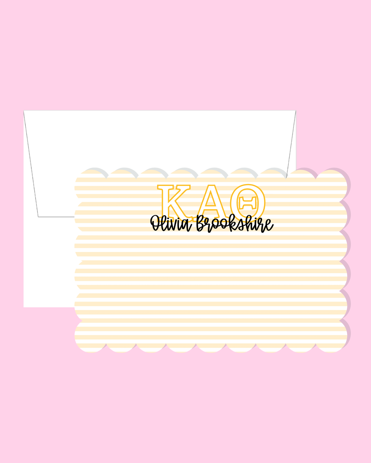 Kappa Alpha Theta Scalloped Stationery Set