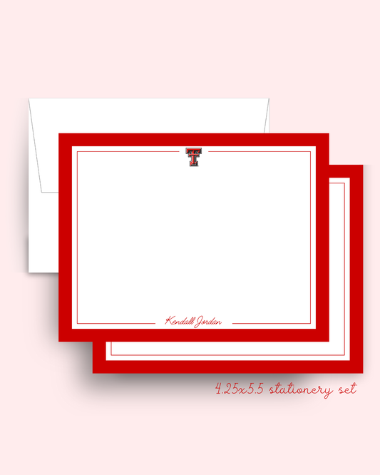 Texas Tech Stationery Set