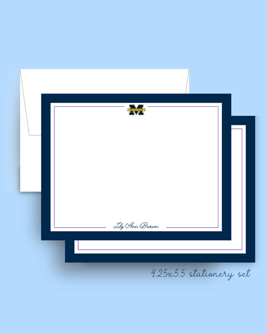University of Michigan Stationery Set