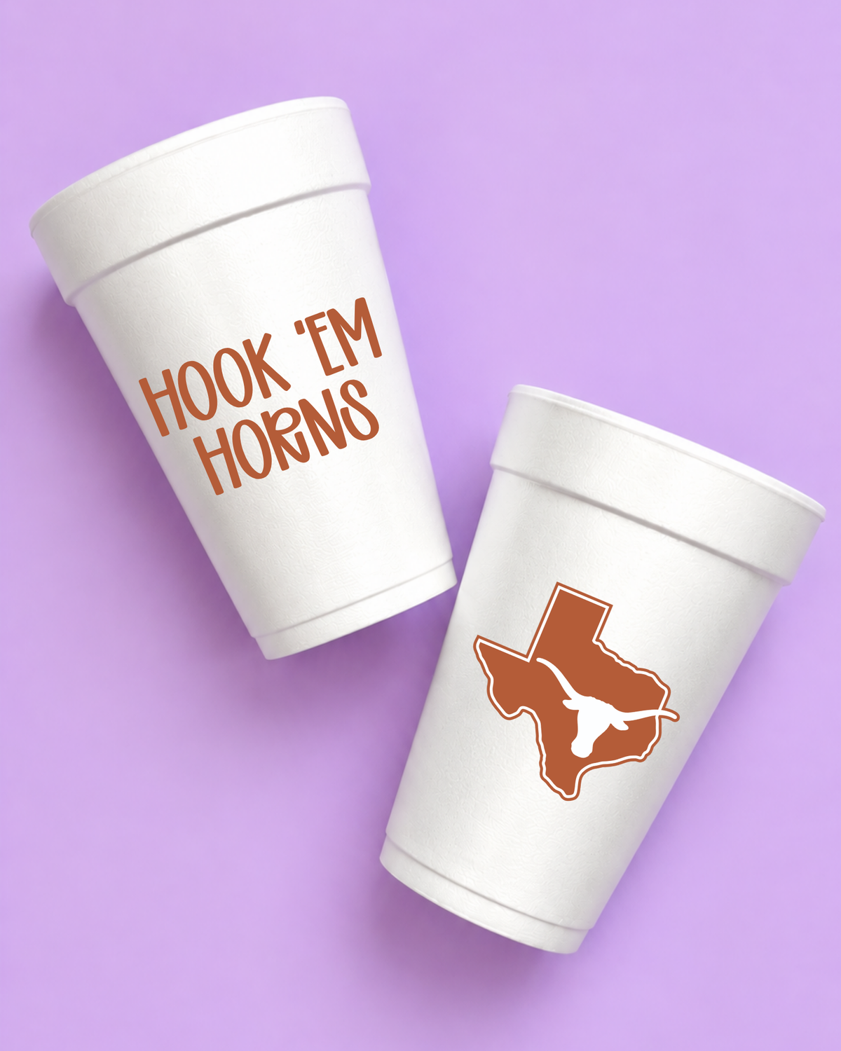 Hook 'Em 16oz Styrofoam Cups