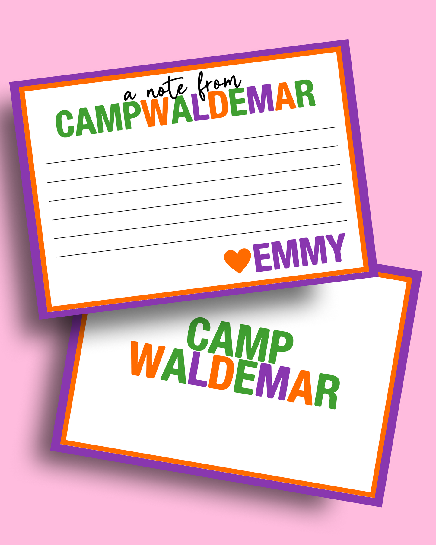 a note from CAMP WALDEMAR