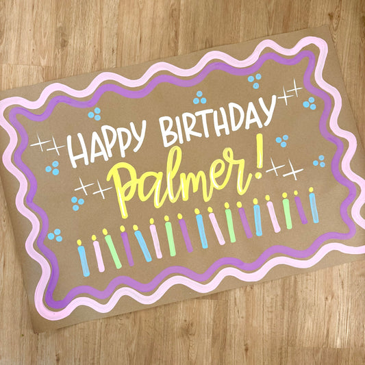 Classic Candle Birthday Banner