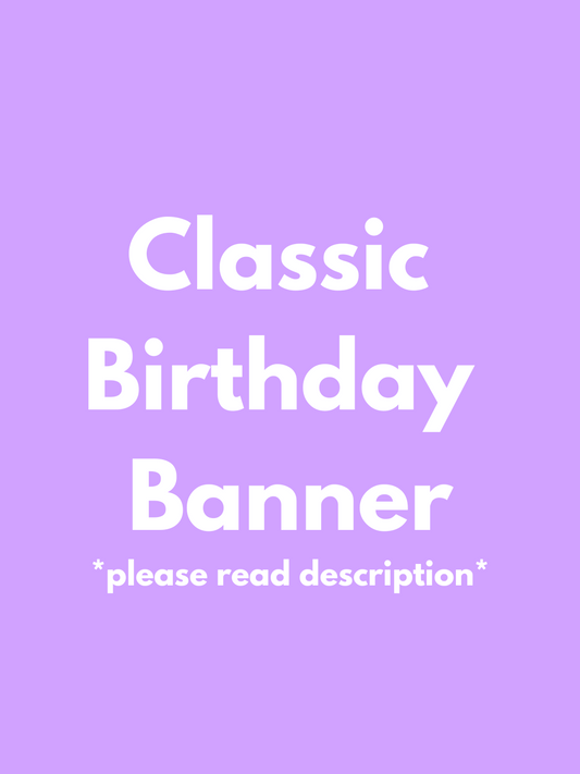 Classic Birthday Banner
