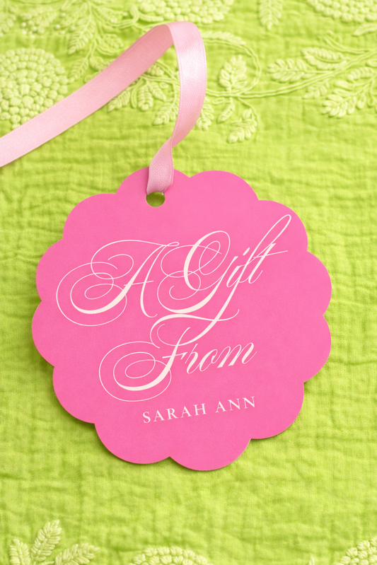 Scalloped Circle Gift Tag