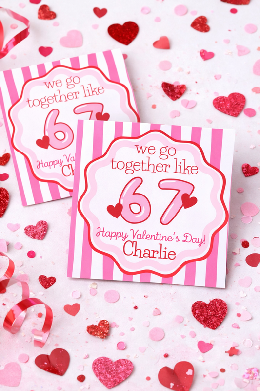 67 Pink Valentine's Day Gift Tag
