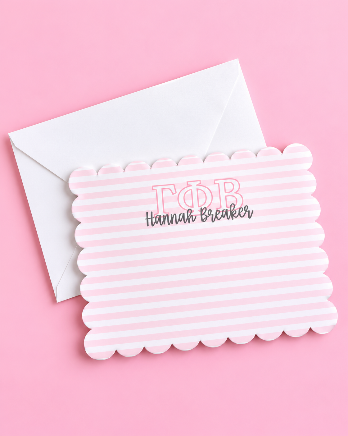 Gamma Phi Beta Scalloped Stationery Set