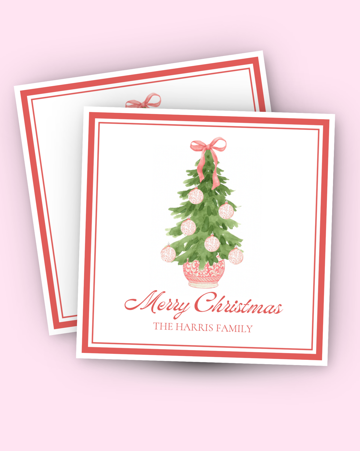 Chinoiserie Christmas Tree Gift Tag