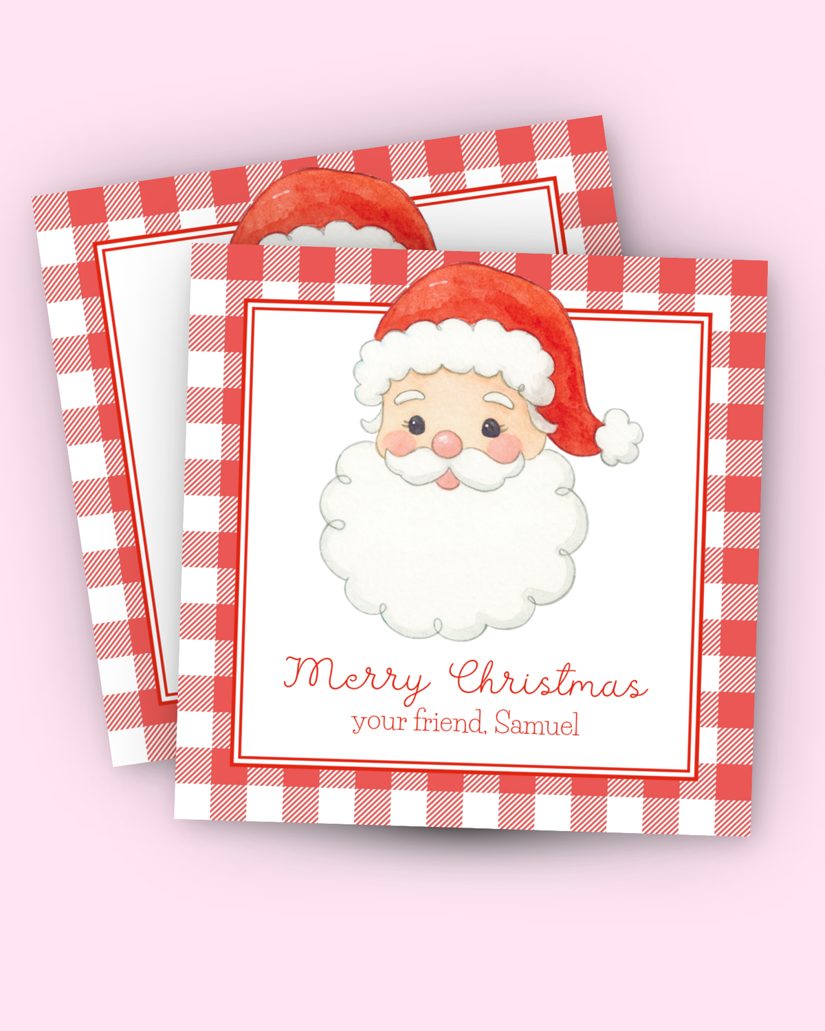 Jolly Santa Gift Tag