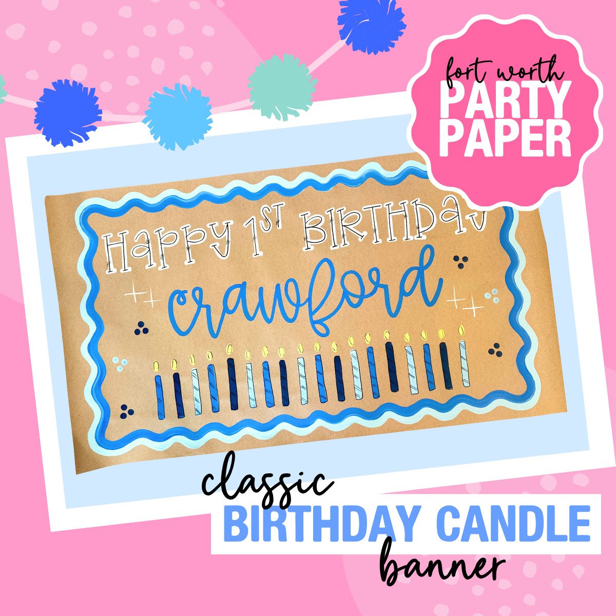 Classic Candle Birthday Banner