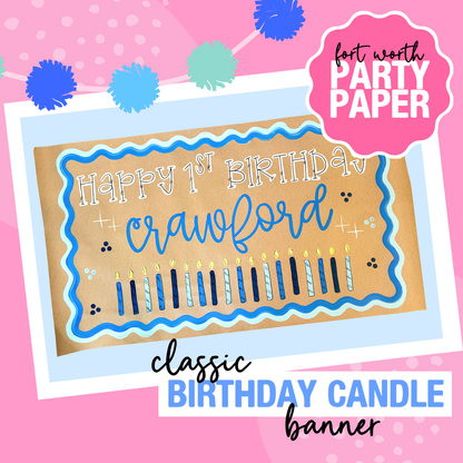 Classic Candle Birthday Banner