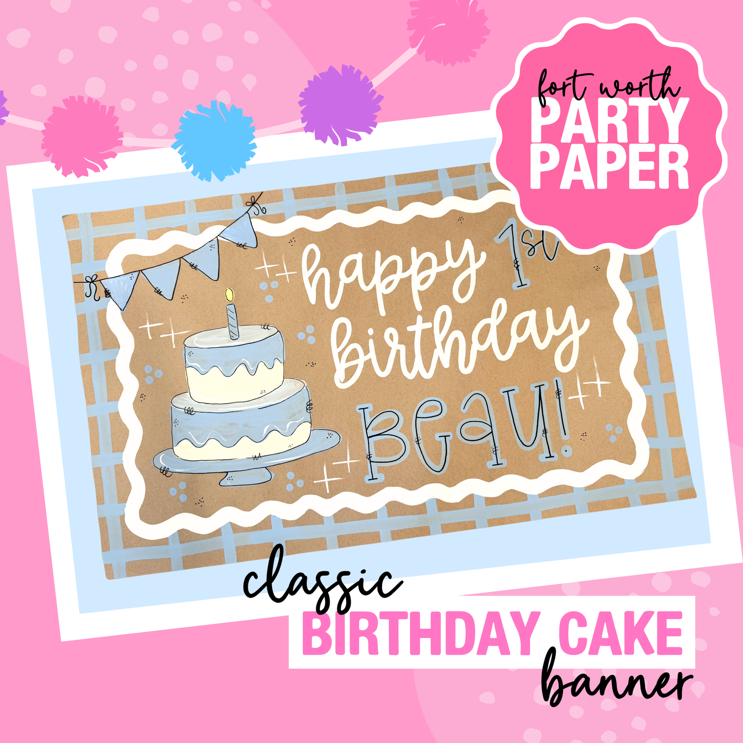 Classic Birthday Cake Banner