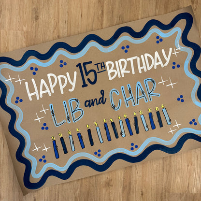 Classic Candle Birthday Banner