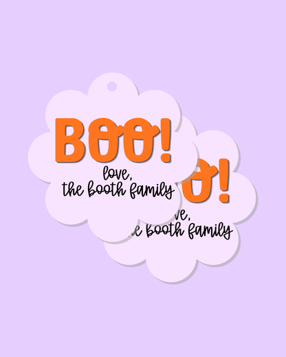 Boo! Scalloped Edge Gift Tag