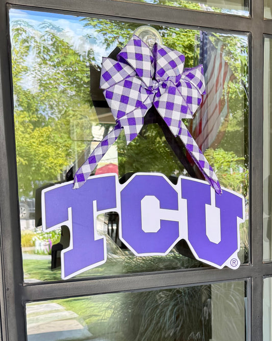 Classic TCU Logo Door Hanger