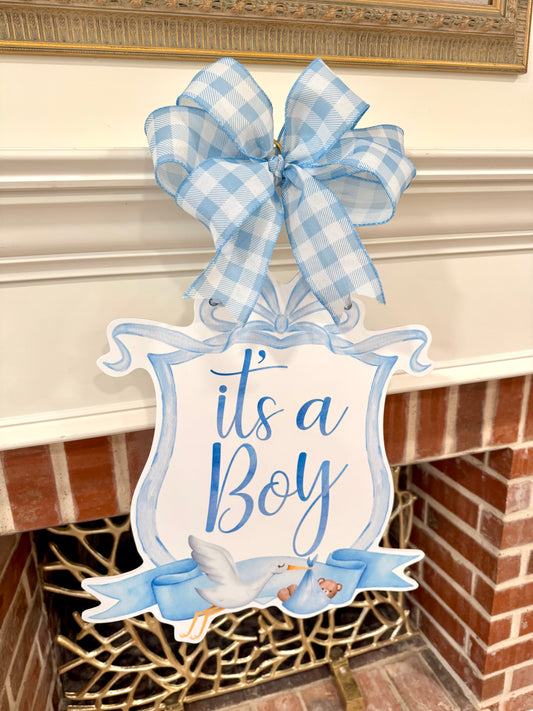 It's a Boy Signature Crest Hanger