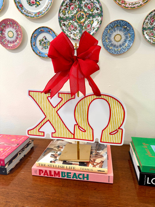 Chi Omega Door Hanger