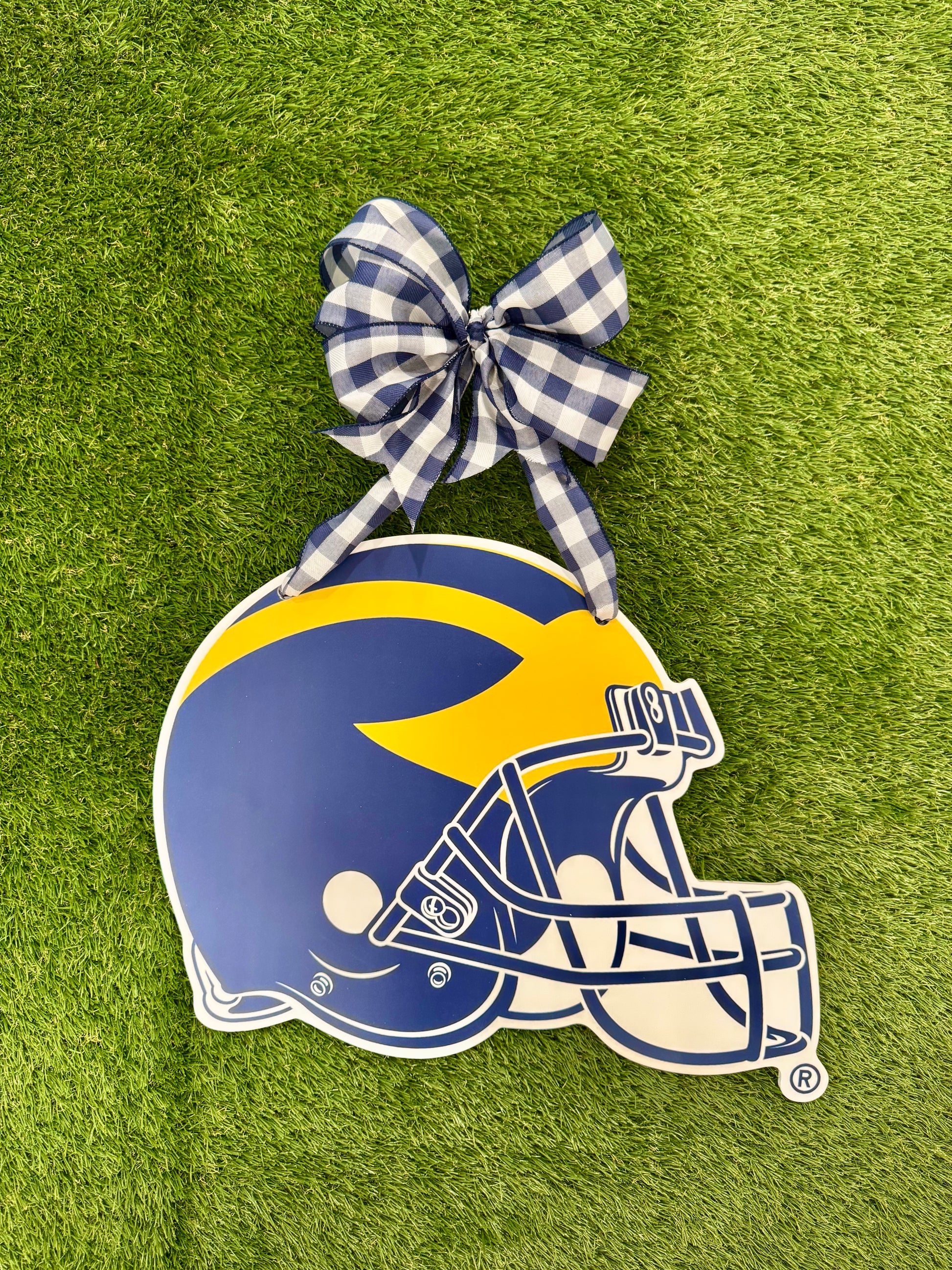 door on football helmet Michigan Wolverines Football Helmet Door Hanger