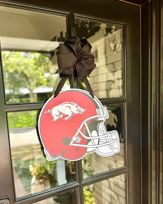 University of Arkansas Football Helmet Door Hanger