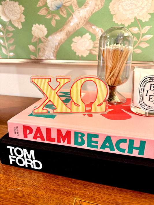 Chi Omega Acrylic Brick