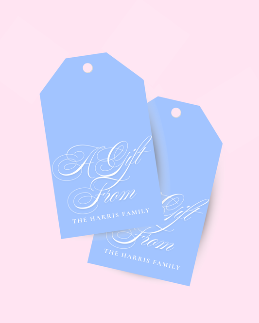 Fancy Formal Tall Gift Tag