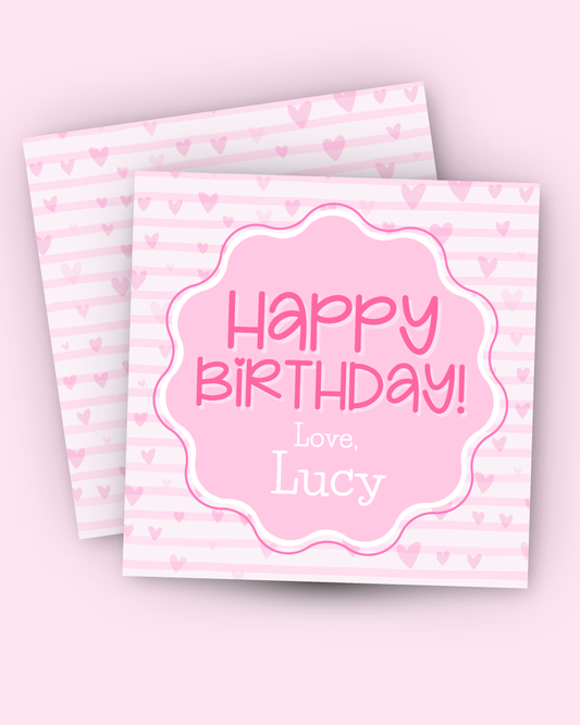 Scalloped Hearts Gift Tag