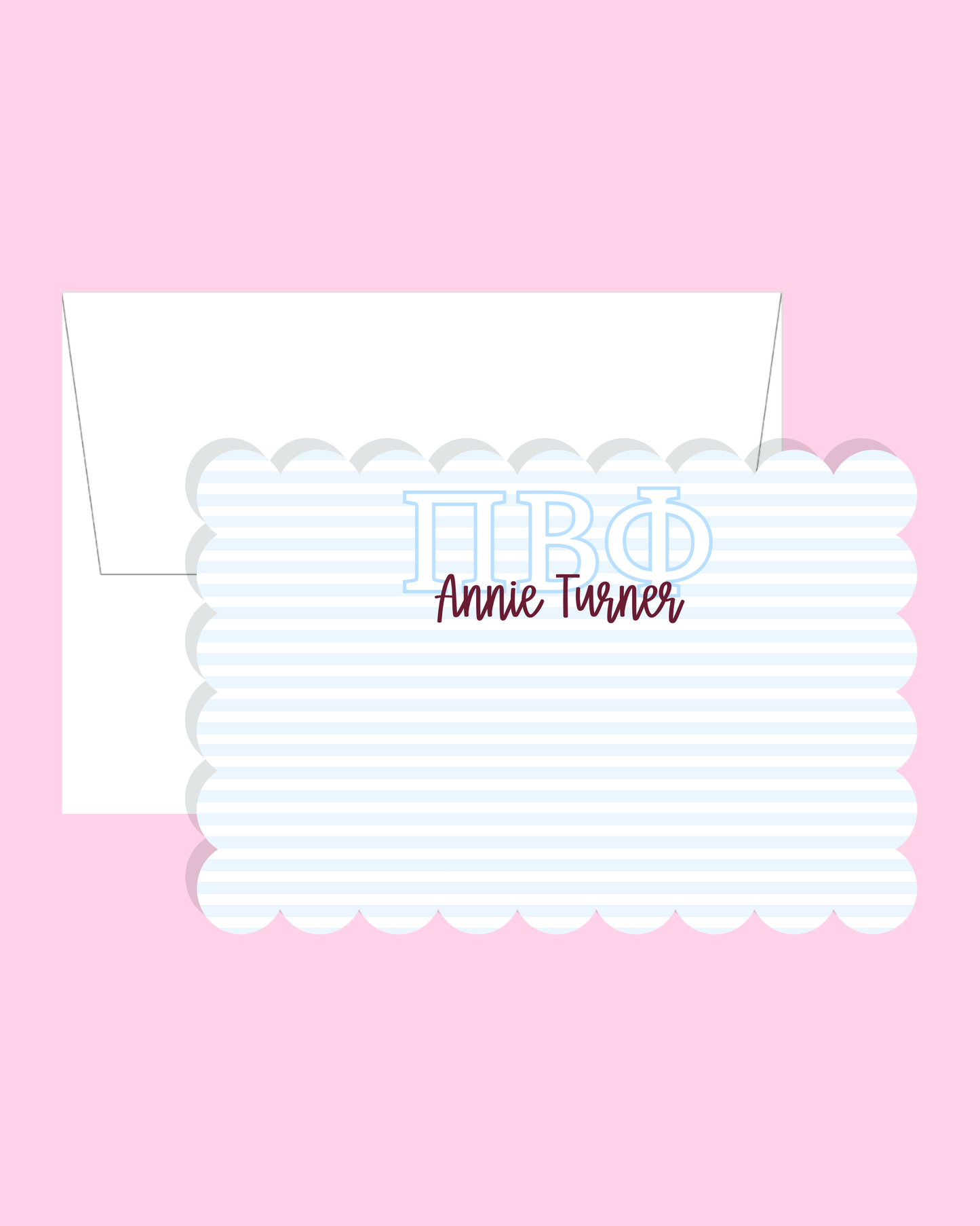 Pi Beta Phi Scalloped Stationery Set