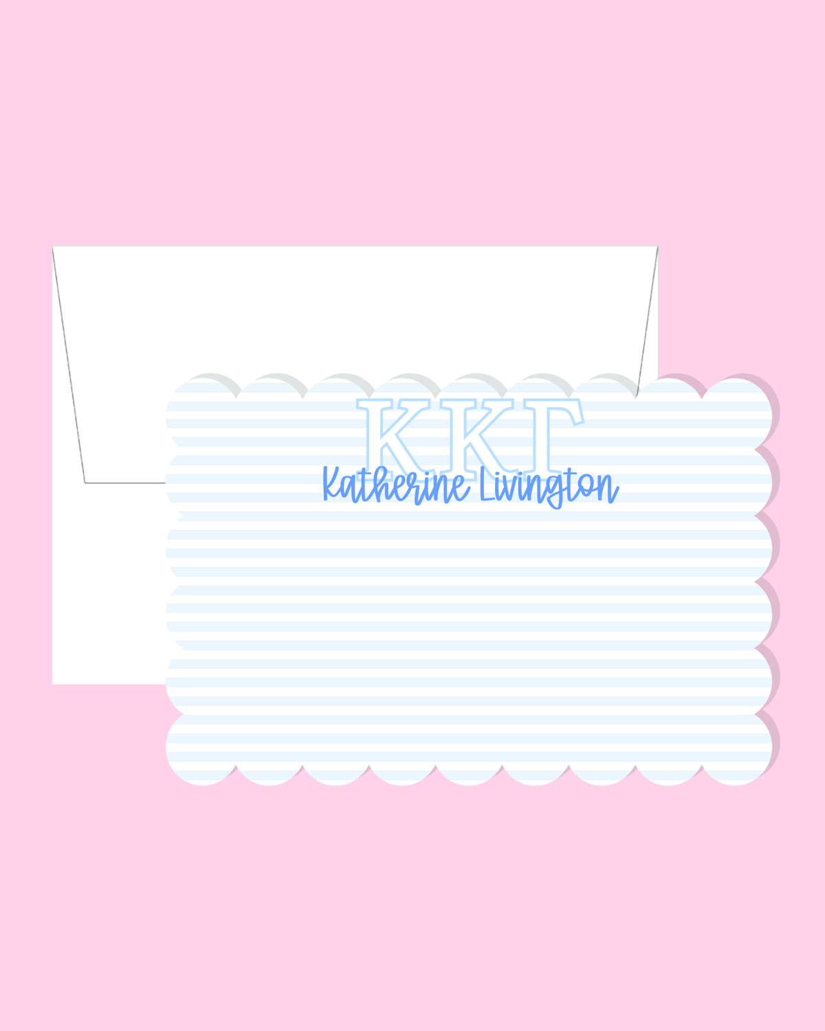 Kappa Kappa Gamma Scalloped Stationery Set