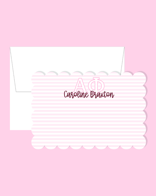 Alpha Phi Scalloped Stationery Set