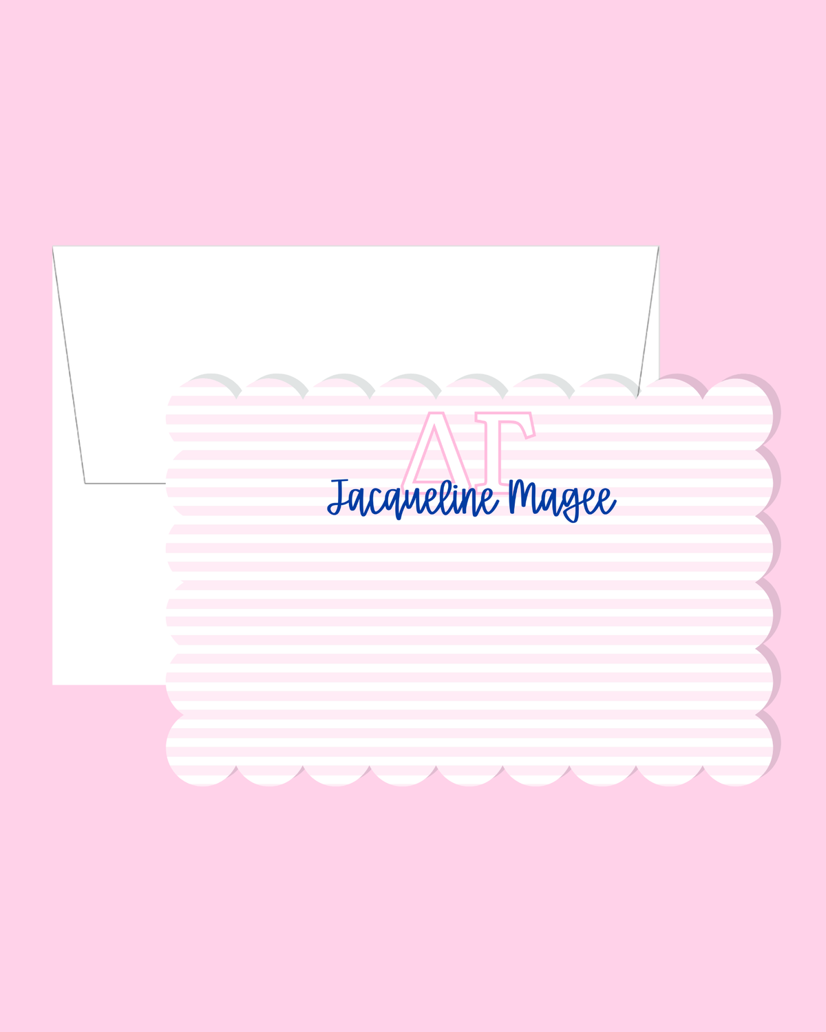 Delta Gamma Scalloped Stationery Set
