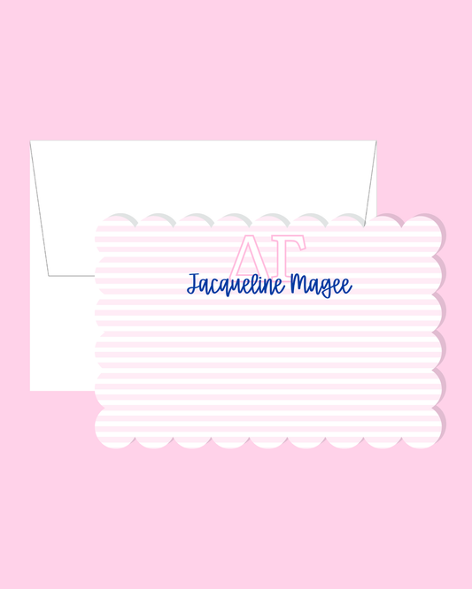 Delta Gamma Scalloped Stationery Set