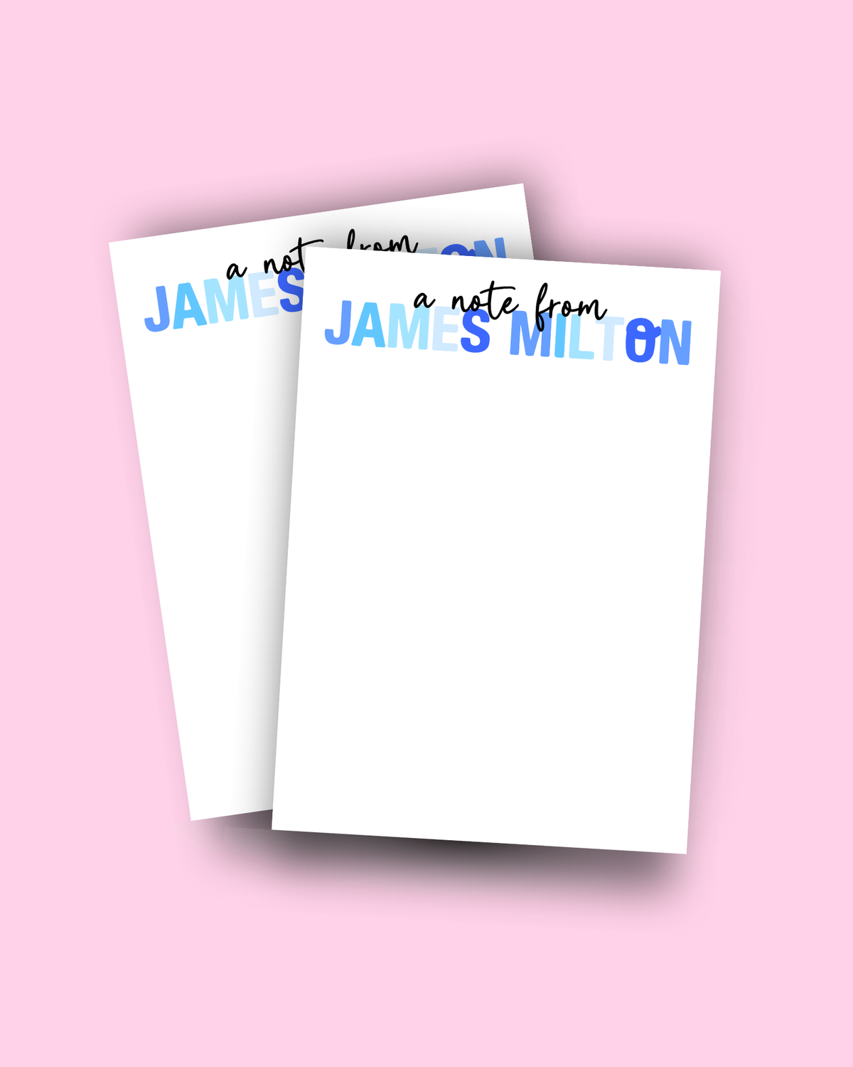 A Note From Notepad- Blue Edit