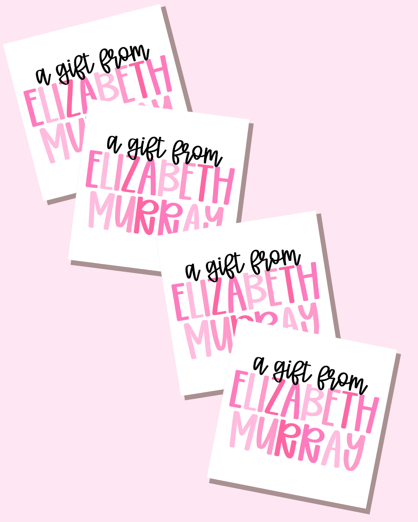 A Gift From Pink Edit Gift Tag