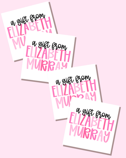 A Gift From Pink Edit Gift Tag