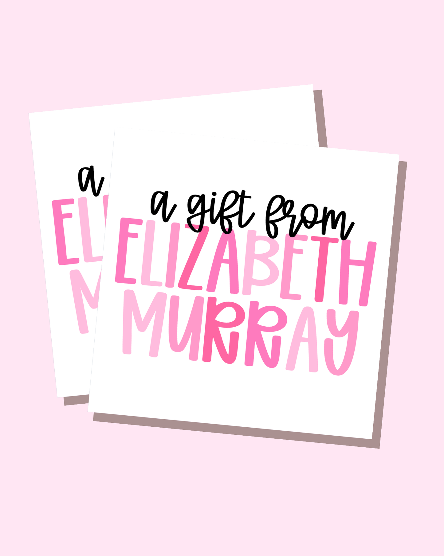 A Gift From Pink Edit Gift Tag