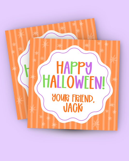 Happy Halloween Multi Color Gift Tag