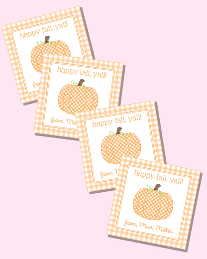 Happy Fall, Y’all Gift Tags