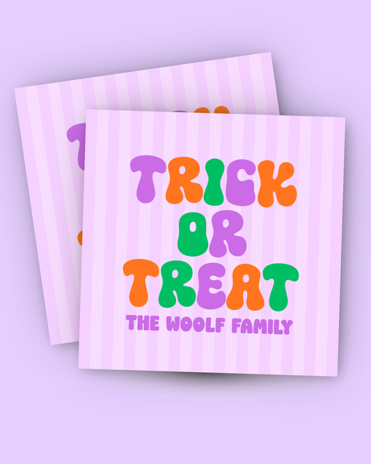 Purple Trick or Treat Gift Tags!