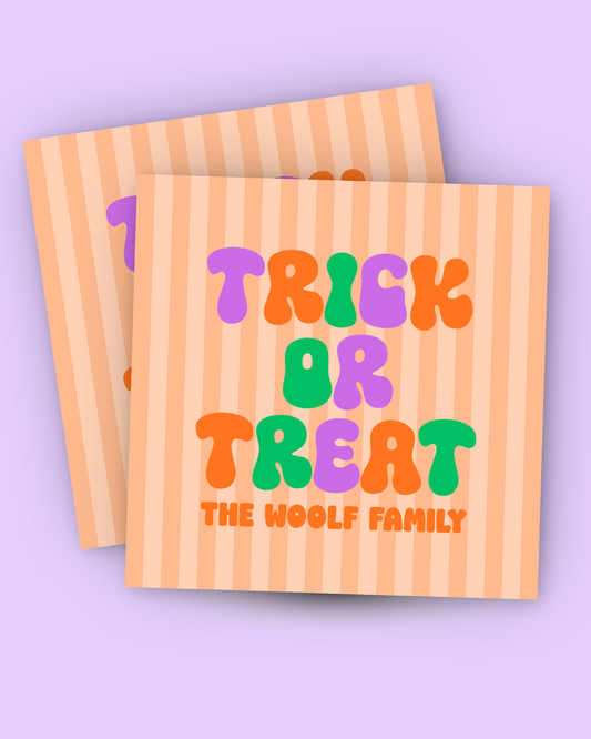 Orange Trick or Treat Gift Tags!