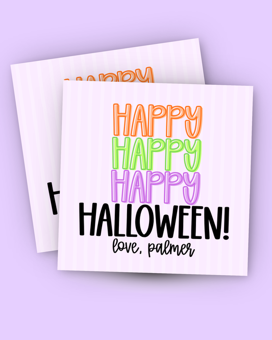 Happy Happy Happy Halloween Gift Tags